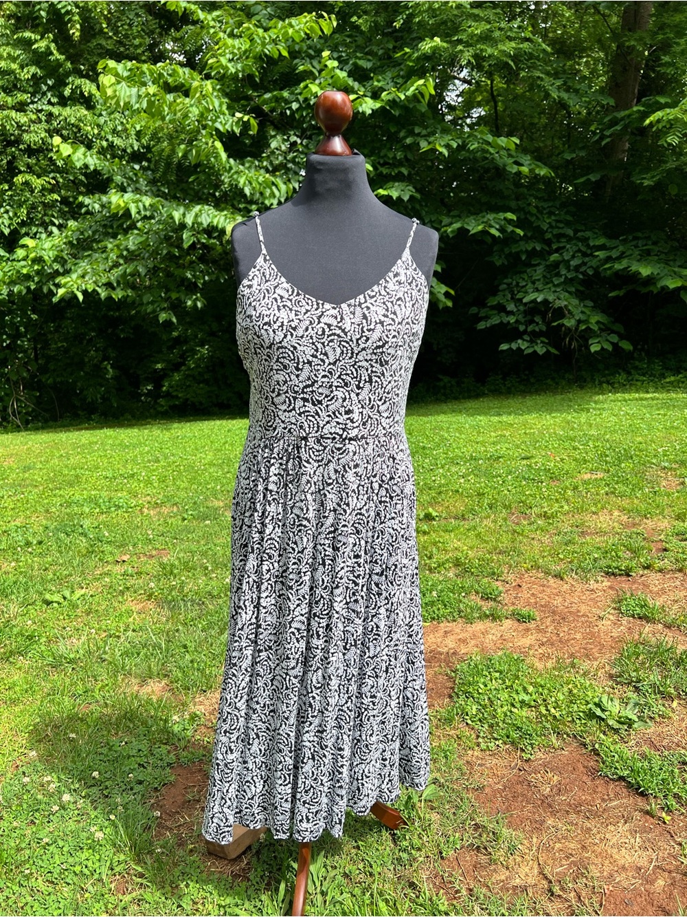 Spaghetti Strap Dress in Black & White